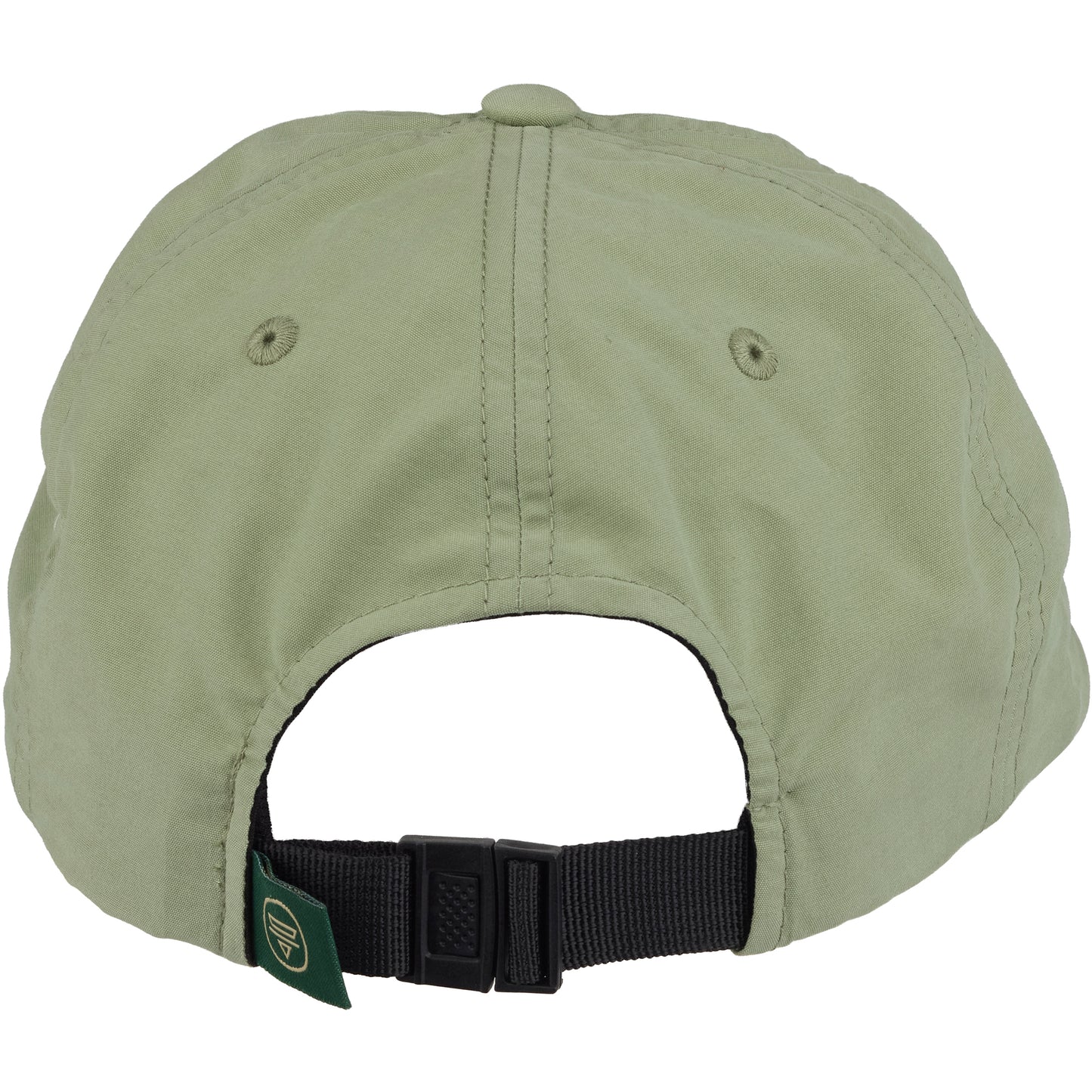 Teravail Logo Hat green color back view showing buckle and small Teravail logo mark
