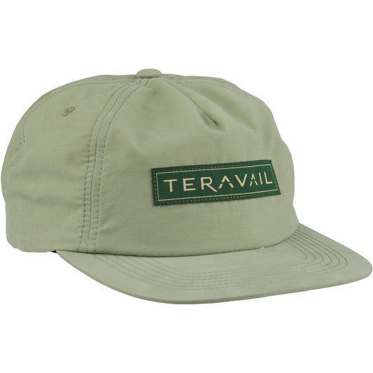 Teravail Logo Hat green color with sewn logo patch on front