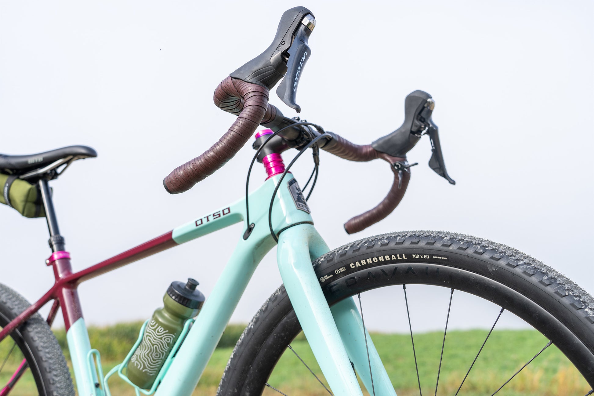 Close-up of a bicycle with a blurred background