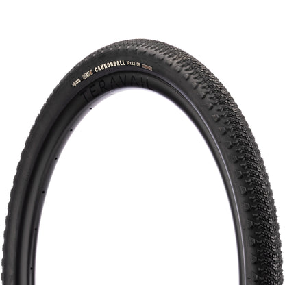 Teravail Cannonball 32 Tire with black sidewall three-quarter view on white background