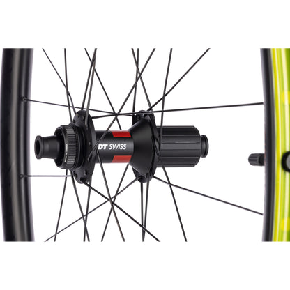 Teravail Circos DT 240 HG Gravel Rear Wheel detail hub view on white background