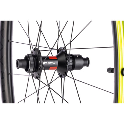 Teravail Circos DT 240 XDR Gravel Rear Wheel detail hub view on white background