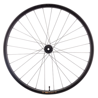 Teravail Circos Wide 32-inch Gravel Front Wheel side view on white background