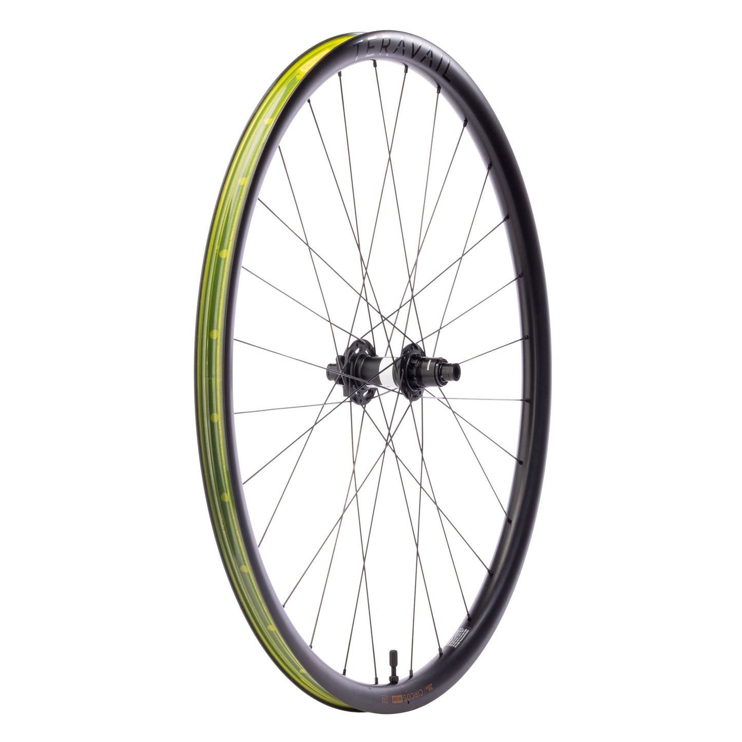 Teravail Circos Wide 32-inch Gravel Rear Wheel three-quarter view on white background
