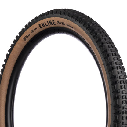Teravail Ehline Gen 2 Tire three-quarter view showing tan sidewall on white background