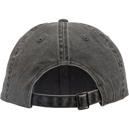 Back view of a gray baseball cap on a white background
