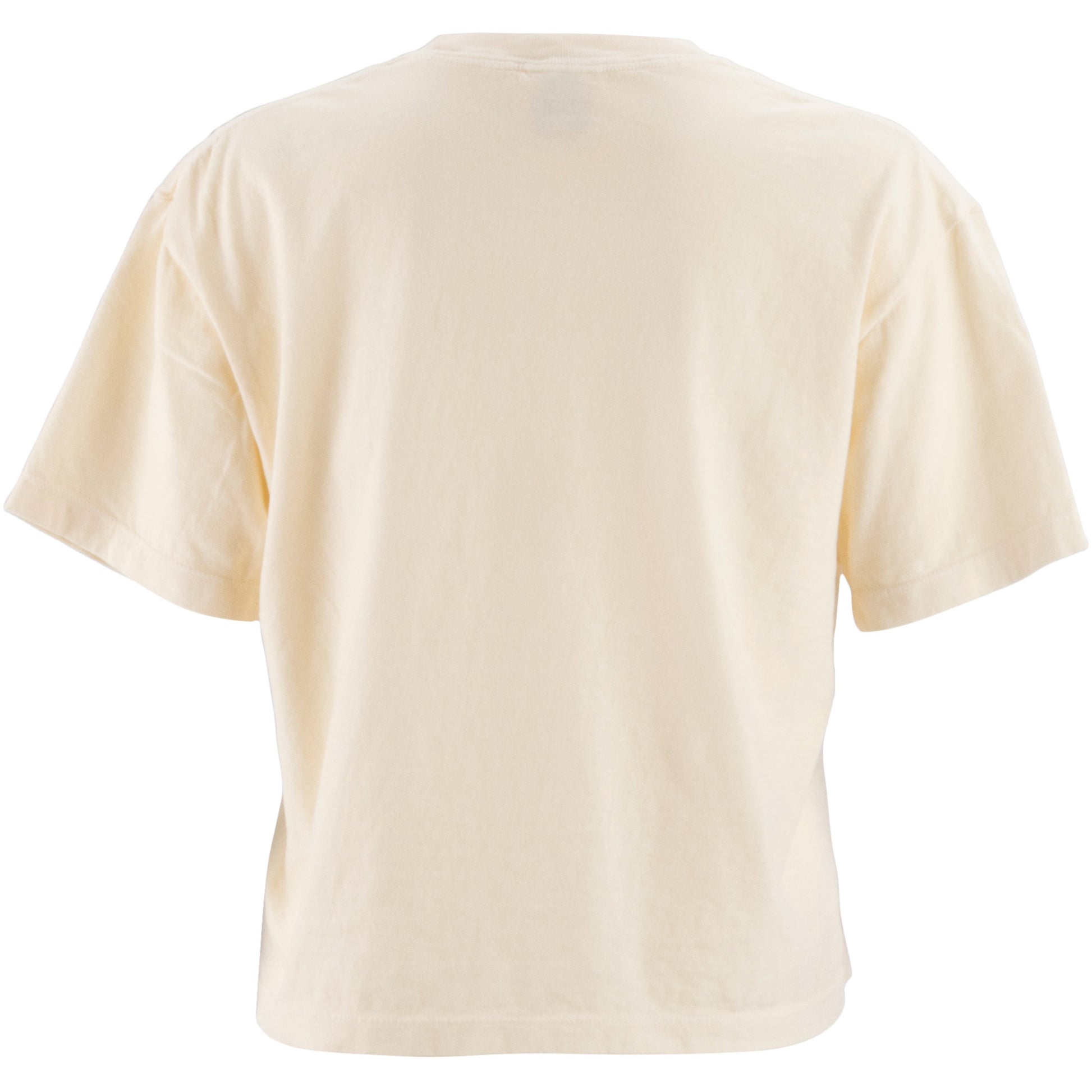 Beige t-shirt back on a white background