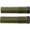 Teravail Lytho Lock-On Grips Olive Green pair on white background