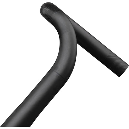 Teravail Radia 12 Carbon Drop Handlebar detail view of drop and flair on white background