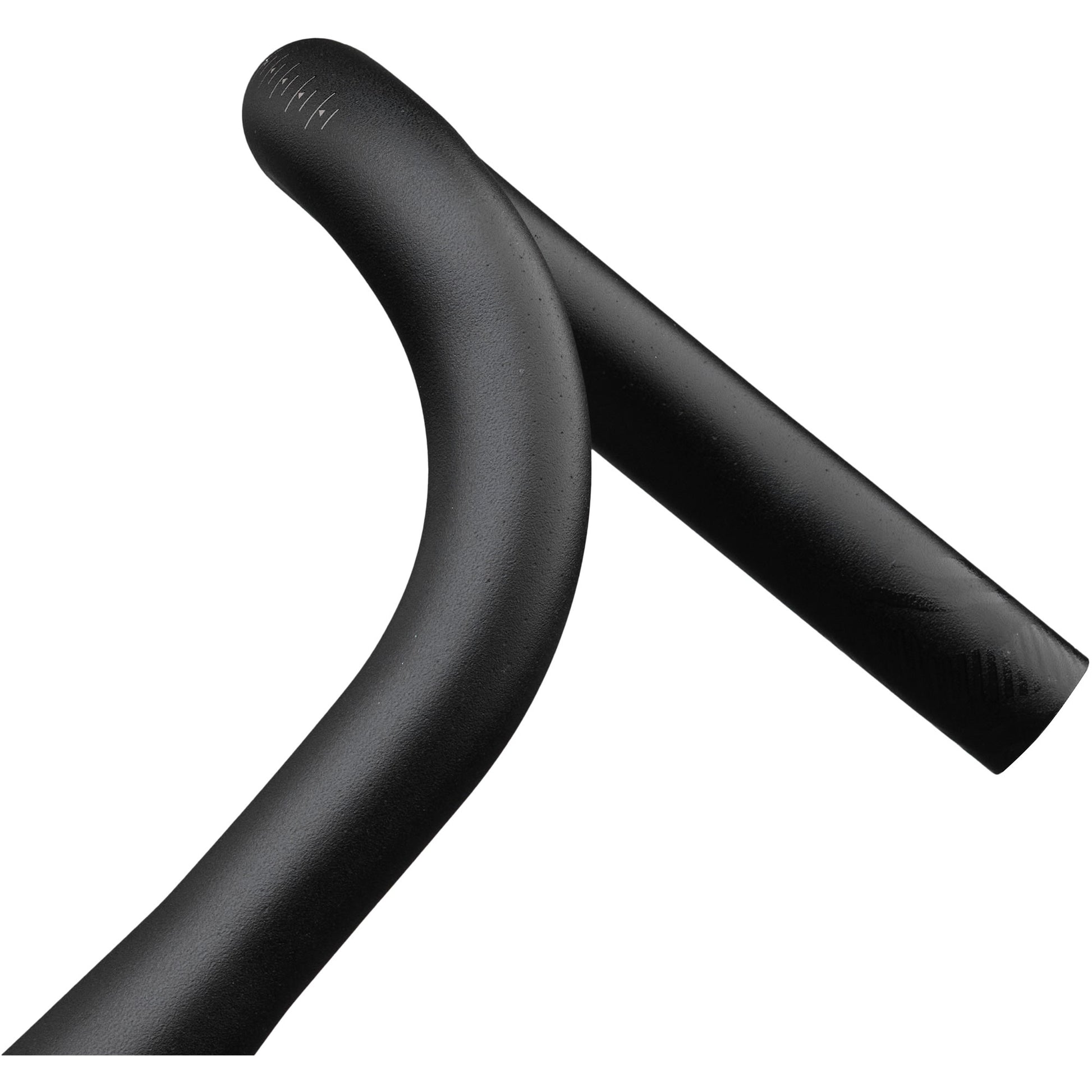 Teravail Radia 12 SE Drop Handlebar detail view of flair and drop on white background