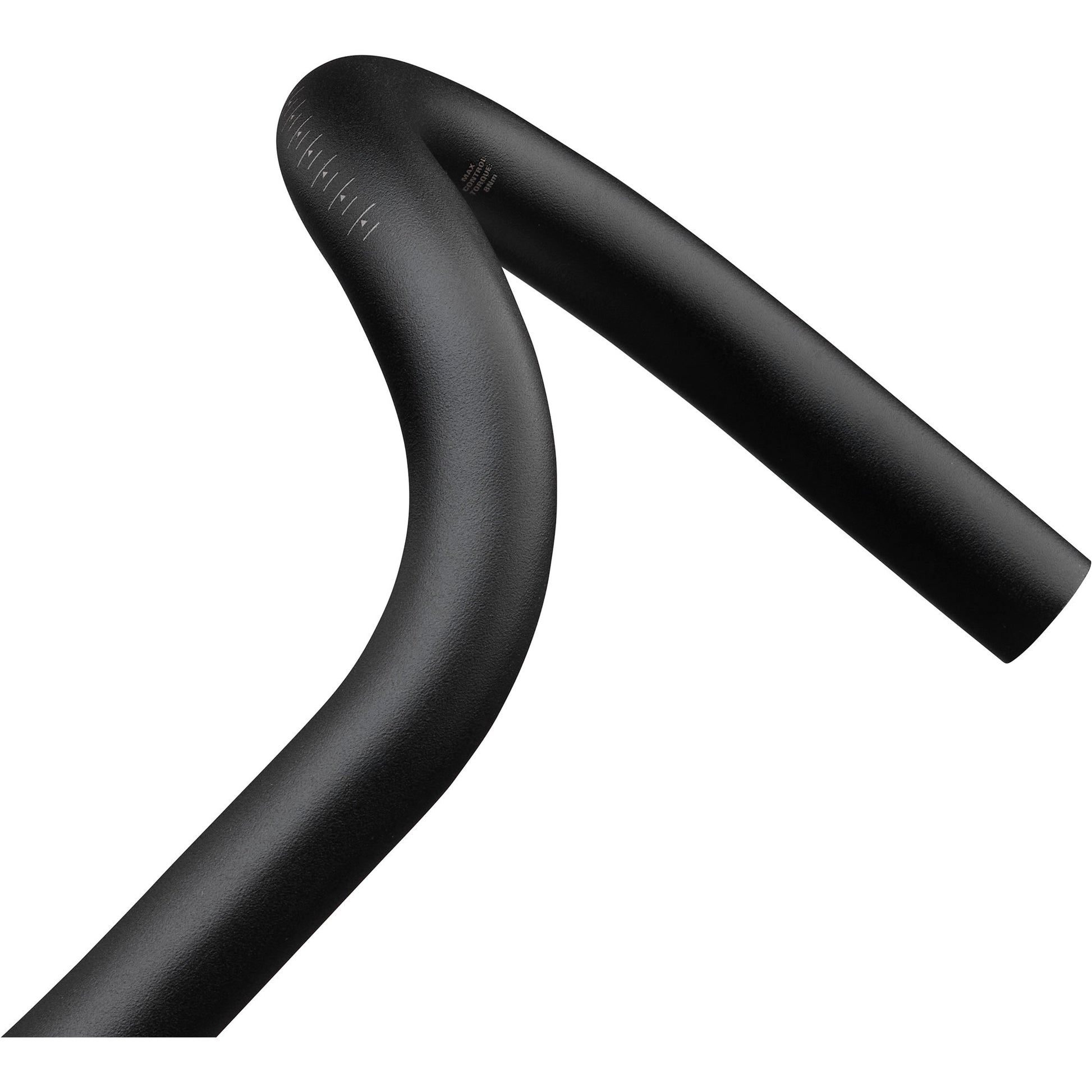 Teravail Radia Drop Handlebar detail view of drop and flair  on white background