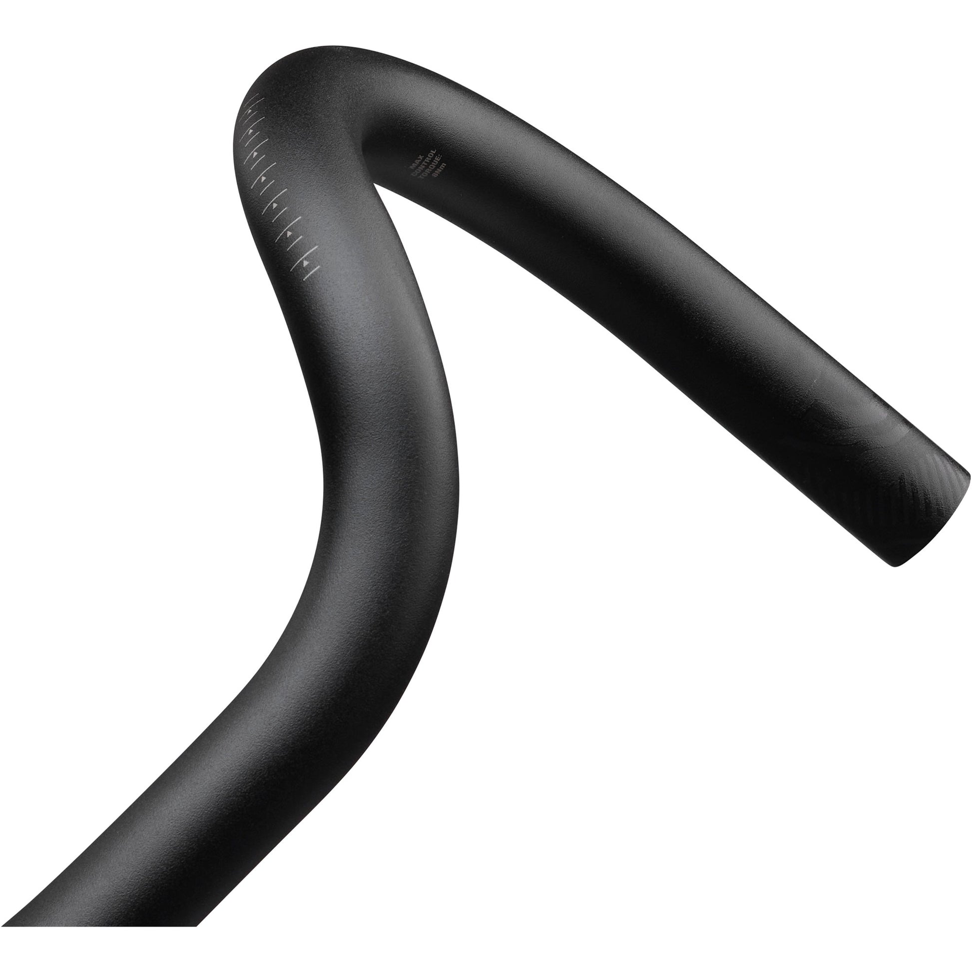 Teravail Radia 24 SE Drop Bar detail view of flair and drop on white background