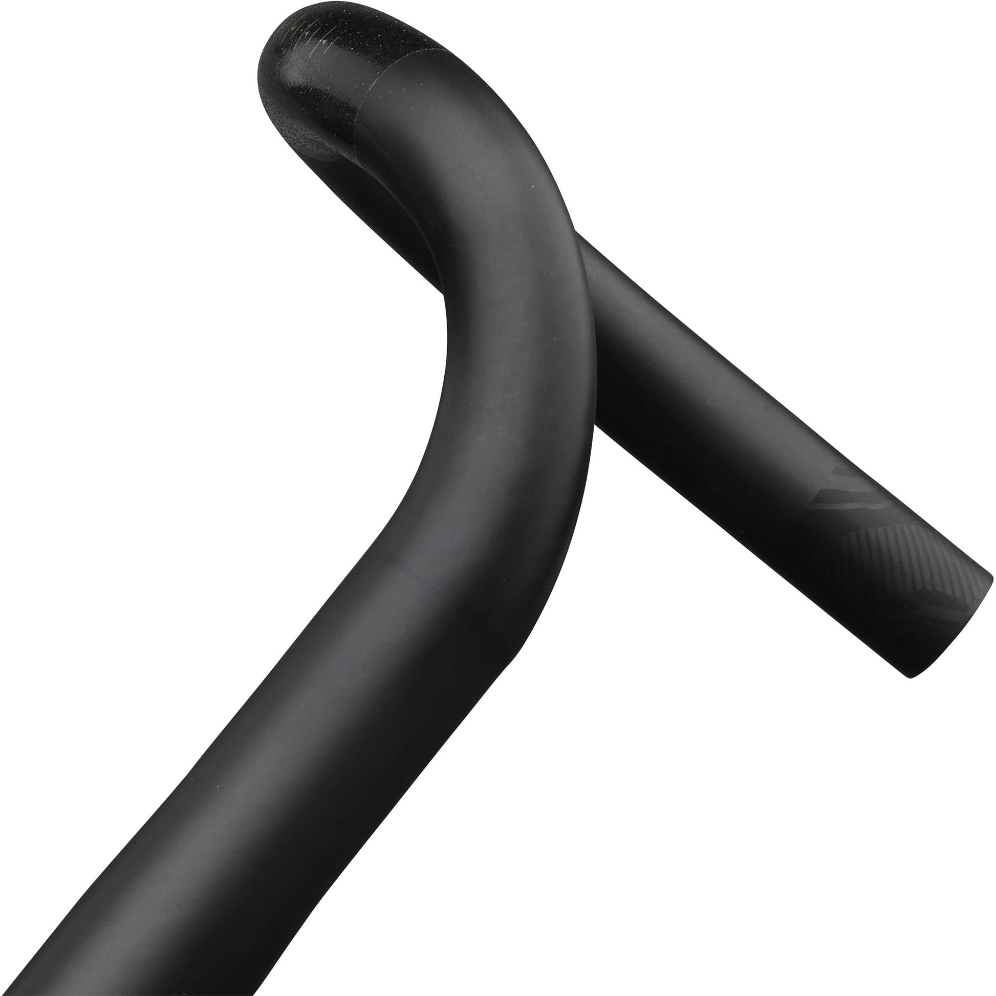 Teravail Tropo Carbon Drop Handlebar detail view of flair and drop on white background