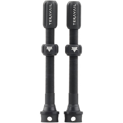 Teravail Tubeless Valves black alloy pair 60mm length